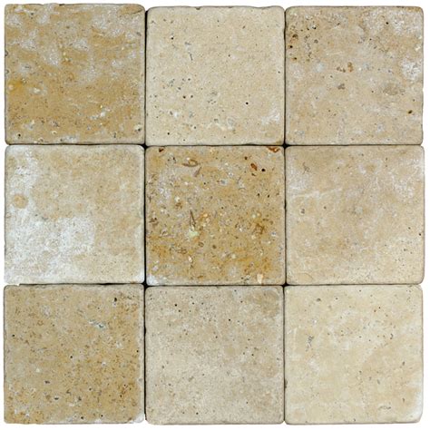 Noce Tumbled Travertine Mosaic Tiles 4x4 Natural Stone