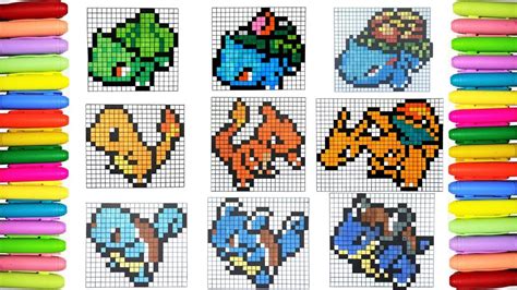 Lift your spirits with funny jokes, trending memes, entertaining gifs, inspiring stories, viral videos, and so much. Drawing all Generation 1 Pokemon Starters | Pixel art - YouTube