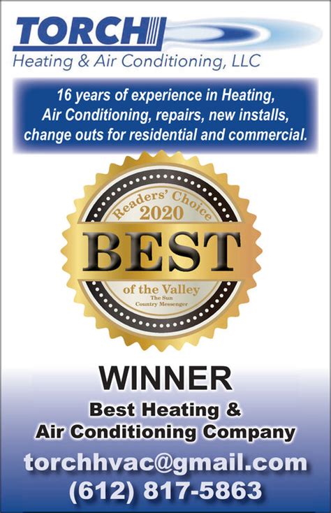 Wednesday October 21 2020 Ad Torch Heating And Air Conditioning Llc