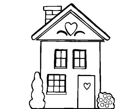 Descubre recetas, inspiración para tu hogar, recomendaciones de estilo y otras ideas que probar. Dibujo de Casa con corazones para Colorear - Dibujos.net