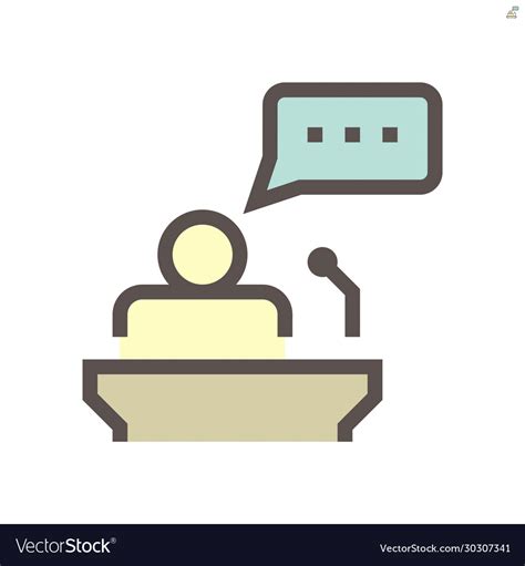 Public Speaking Icon Design For Business Vector Image