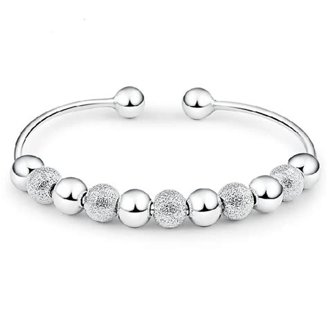 Bracelet Pure Silver 925 Silver Bracelet Women Bead Transfer Bracelet
