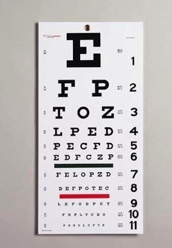 Graham Field Snellen Eye Test Chart 1240 717076035415 Ebay