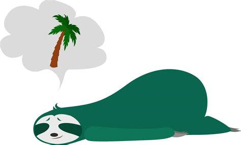 Sleeping Sloth Illustration Vector On White Background 35409047 Vector Art At Vecteezy