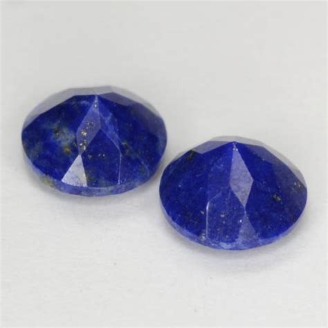08 Carat 2 Pcs Round 597 Mm Blue Lapis Lazuli Gemstones