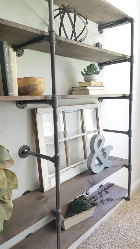 How To Build Diy Industrial Pipe Shelves Step By Step Guide