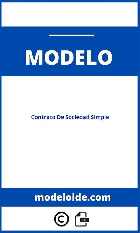 Modelo De Contrato De Sociedad Simple Formato Word Pd Vrogue Co
