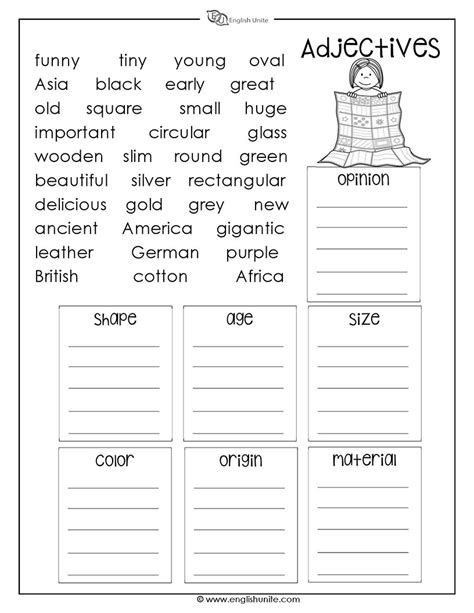 writing adjectives worksheet have fun teaching worksheets library