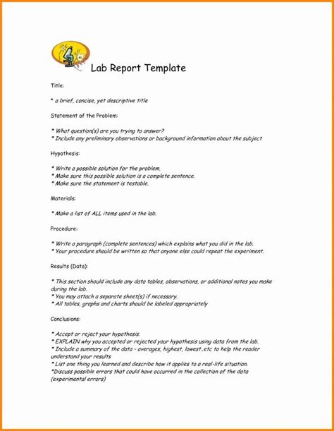 High School Lab Report Template In 2020 Lab Report Template