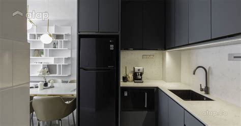 Minimalistic Scandinavian Dining Room Kitchen Condominium Design Ideas