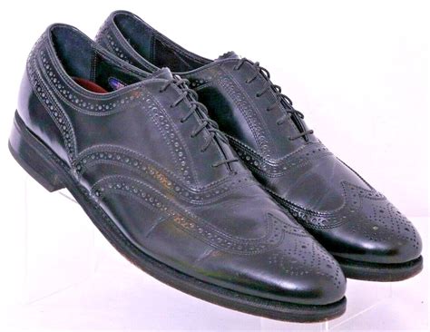 Florsheim Wingtip Black Leather Brogue Lace Up Oxford Gem