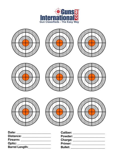 Free Air Rifle Targets Printable Printable Templates
