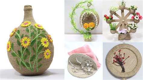 In decorating your house, you do not always find a cheap stuff in store. 5 Jute craft ideas | Home decorating ideas handmade easy ...