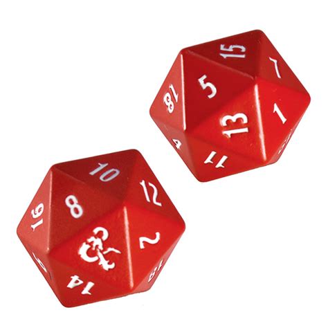 Ultra Pro Dice Dungeons And Dragons Heavy Metal D20 Red And White 2