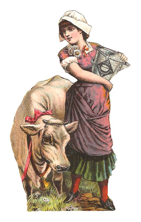 Your resource to discover and connect with designers worldwide. milk-maid-woman-cow-imge-png.png (776×1224) | VINTAGE FARM ...