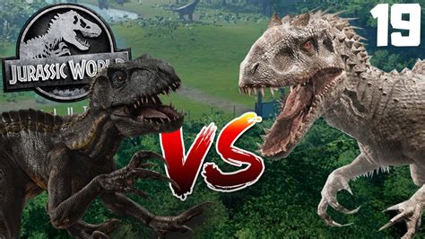 INDORAPTOR Vs INDOMINUS REX Jurassic World Evolution PL 19 YouTube