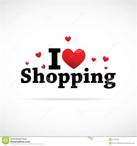 I Love Shopping Icon Stock Vector Illustration Of Cart 21597056