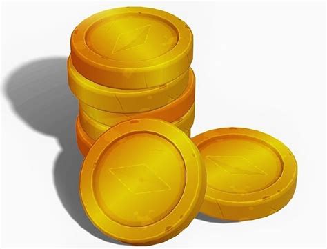 3d Model Stylized Gold Coin Pbr Game Ready Vr Ar Low Poly Cgtrader