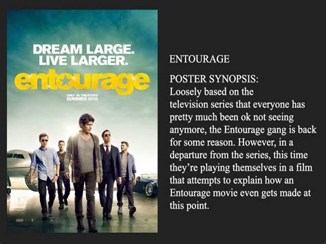 entourage from movie plot synopsis based completely on the poster summer 2015 edition e news