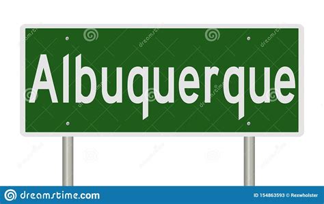 Highway Sign For Albuquerque New Mexico Stock Illustration