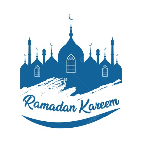 Mosque Ramadan Kareem Vector Hd Images Ramadan Kareem With Blue Color
