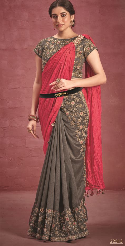 hot saree party wear modern saree style for party