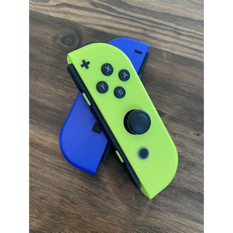 Customized Dark Blue Neon Yellow Joy Con Left And Right For Etsy