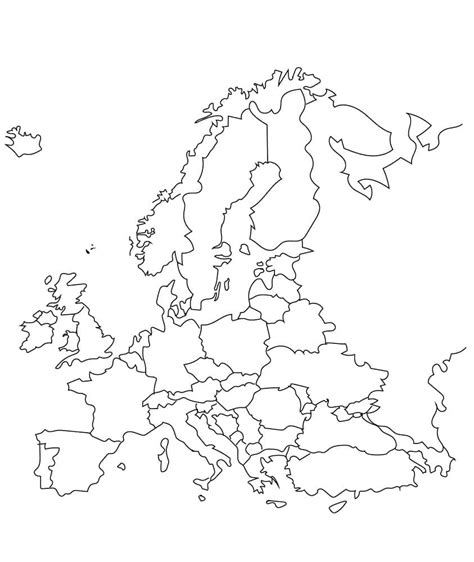 Desenhos De Mapa Da Europa 4 Para Colorir E Imprimir Colorironlinecom