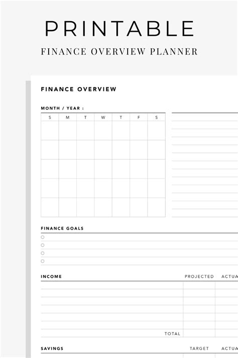 Simplify Your Monthly Budget And Finance Planner Financial Planning