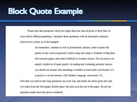 A typical quotation is enclosed in double quotation marks and is part of a sentence within a paragraph of your paper. mla in text citation quote navabirsd7 in 2020 | Block quotes, Be an example quotes, Image quotes