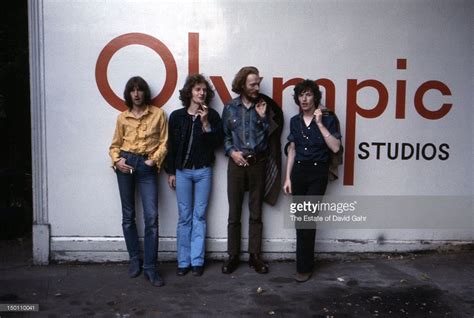 eric clapton ric grech ginger baker steve winwood pose for a portrait in july 1969 outside