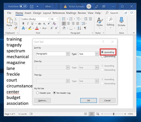 How To Alphabetize In Word Sort Lists Or Tables In Microsoft Word