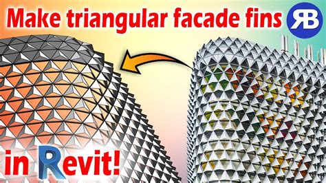 Revit Snippet Create Parametric Façade With Triangle Fins Youtube