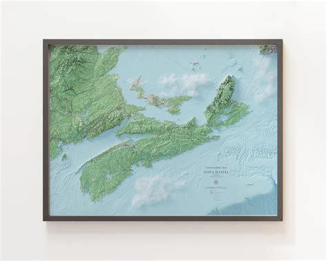 Topographic Map Of Nova Scotia Canada Map Created From Nrcan Canvec