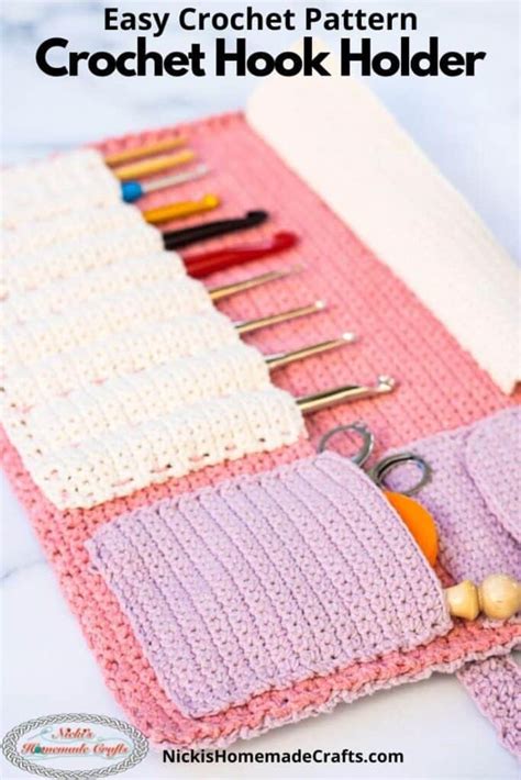 How To Crochet A Crochet Hook Organizer Nickis Homemade Crafts