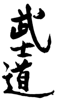 The bushido kanji are bu, martial, shi meaning person, and do that stands for the way. Budo-Wissen
