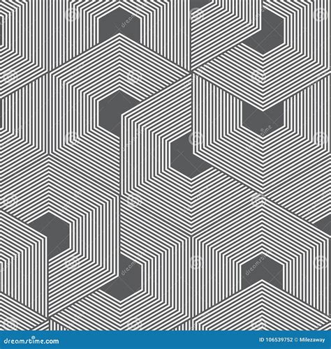 Vector Pattern Repeating Geometric Tiles With Thin Line And Bold