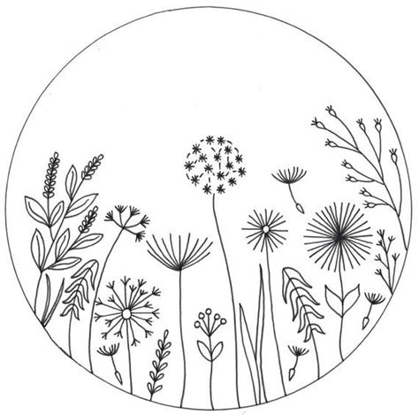 Hand Embroidery Pattern design Wildflowers / PDF Pattern/ - Etsy España