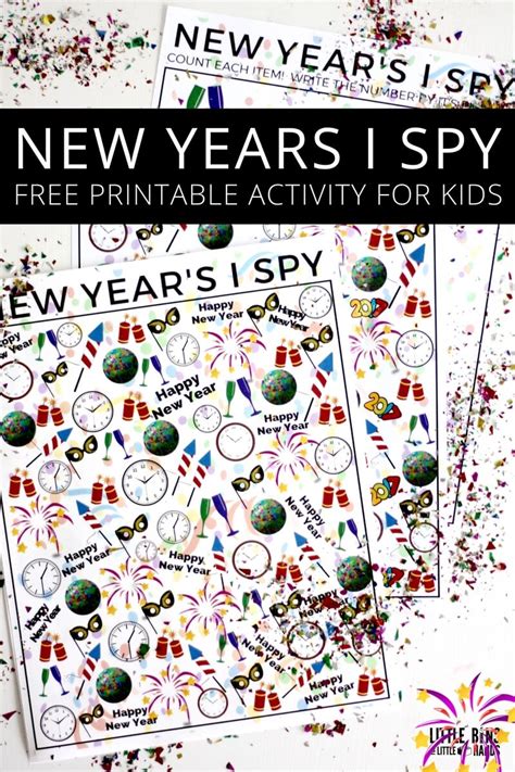 There are tons of creative and playful activities for kids that can target hand strength. New Years Counting I SPY Activity for Kids {FREE Printable ...