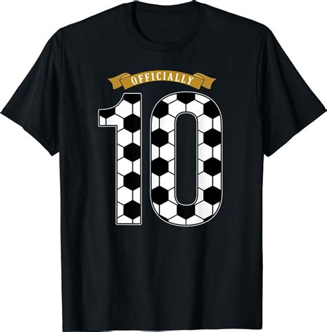 10th Birthday Soccer Shirt 10 Years Old Kids Jersey T