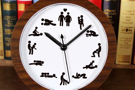 Sex Wood Pattern Clock Sex Position Clock Novelty Clock Adult 24 Hours Clock