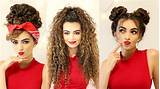 Whether your hair is short, long, or somewhere in between, if you're looking to get away from your standard hairstyles and try something new for all those gatherings and events this season, then you've definitely got to try these holiday hairstyle ideas for curly hair. CURLY Hairstyles For A SEMI-BAD Hair Day! | ItsRimi - YouTube