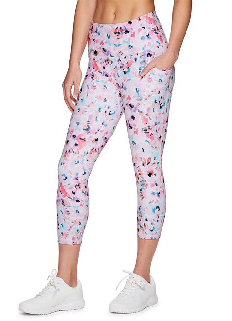 Rbx Active Women S Floral Print High Waist Ultra Soft Capri Legging Walmart Com