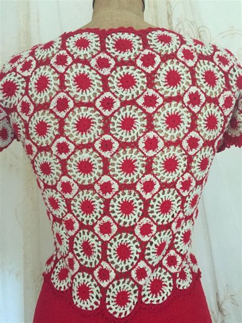 Rare Vintage 1930s Gown 30s Dress Crocheted Dress Hand Etsy