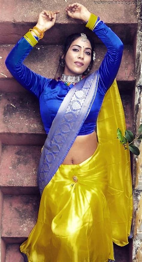 Meghana Chowdary Telugu Actress T1 13 Hot Saree Navel Photo