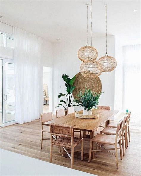 For example, combine a wooden coffee table with wicker armchairs, faux leather sofas, and woven area rugs to create an eclectic style. 30 Incredible Chic Boho Dining Room Decor Ideas With ...