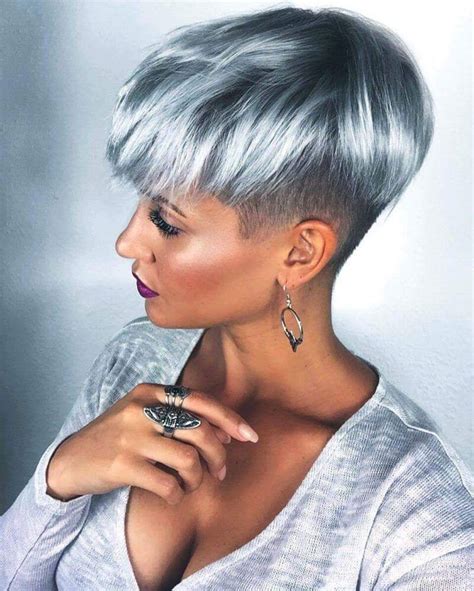 See more ideas about short curly hair, curly hair styles, hair styles. Short Pixie Haircuts for Gray Hair - 18+