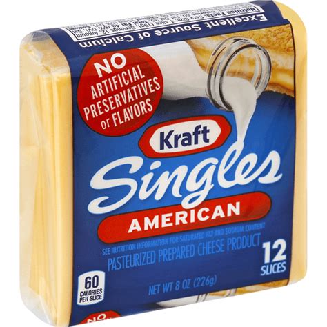 Kraft Singles American Cheese Slices 12 Ct Pack American Big John