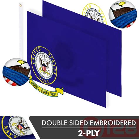 us navy seal flag 2x3ft 5 pack double sided embroidered polyester by g