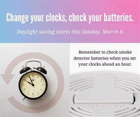 Get ready to wind your clocks back this weekend. Reminder to check smoke alarm batteries during daylight ...